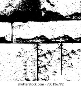 Black and white grunge background. Abstract vector texture of the ink spots. Vintage elements for printing on business cards, posters and design your own