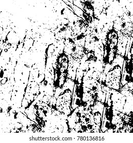 Black and white grunge background. Abstract vector texture of the ink spots. Vintage elements for printing on business cards, posters and design your own