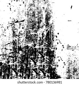 Black and white grunge background. Abstract vector texture of the ink spots. Vintage elements for printing on business cards, posters and design your own