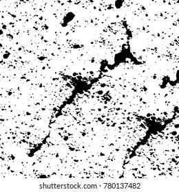 Black and white grunge background. Abstract vector texture of the ink spots. Vintage elements for printing on business cards, posters and design your own