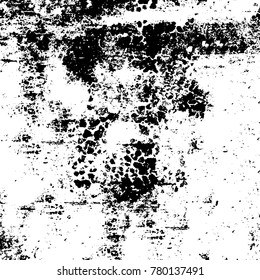 Black and white grunge background. Abstract vector texture of the ink spots. Vintage elements for printing on business cards, posters and design your own