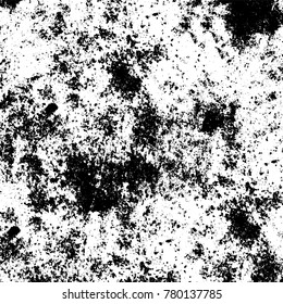 Black and white grunge background. Abstract vector texture of the ink spots. Vintage elements for printing on business cards, posters and design your own