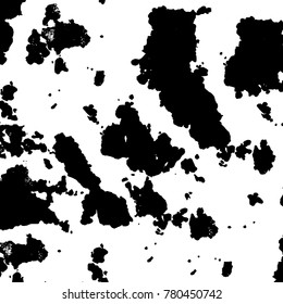 Black and white grunge background. Abstract vector texture of the ink spots. Vintage elements for printing on business cards, posters and design your own