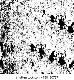 Black and white grunge background. Abstract vector texture of the ink spots. Vintage elements for printing on business cards, posters and design your own