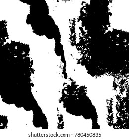 Black and white grunge background. Abstract vector texture of the ink spots. Vintage elements for printing on business cards, posters and design your own