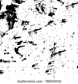 Black and white grunge background. Abstract vector texture of the ink spots. Vintage elements for printing on business cards, posters and design your own