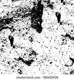 Black and white grunge background. Abstract vector texture of the ink spots. Vintage elements for printing on business cards, posters and design your own