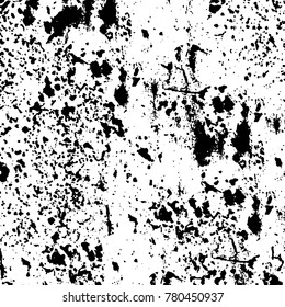 Black and white grunge background. Abstract vector texture of the ink spots. Vintage elements for printing on business cards, posters and design your own