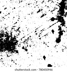 Black and white grunge background. Abstract vector texture of the ink spots. Vintage elements for printing on business cards, posters and design your own