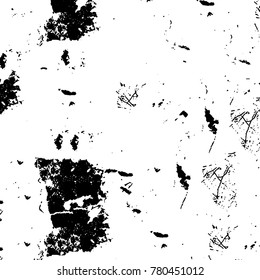 Black and white grunge background. Abstract vector texture of the ink spots. Vintage elements for printing on business cards, posters and design your own