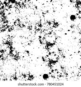 Black and white grunge background. Abstract vector texture of the ink spots. Vintage elements for printing on business cards, posters and design your own