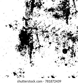 Black and white grunge background. Abstract vector texture of the ink spots. Vintage elements for printing on business cards, posters and design your own