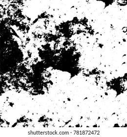 Black and white grunge background. Abstract vector texture of the ink spots. Vintage elements for printing on business cards, posters and design your own