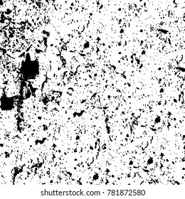 Black and white grunge background. Abstract vector texture of the ink spots. Vintage elements for printing on business cards, posters and design your own