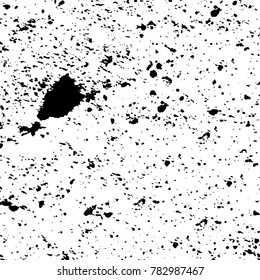 Black and white grunge background. Abstract vector texture of the ink spots. Vintage elements for printing on business cards, posters and design your own