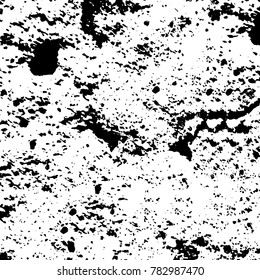 Black and white grunge background. Abstract vector texture of the ink spots. Vintage elements for printing on business cards, posters and design your own