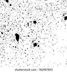 Black and white grunge background. Abstract vector texture of the ink spots. Vintage elements for printing on business cards, posters and design your own