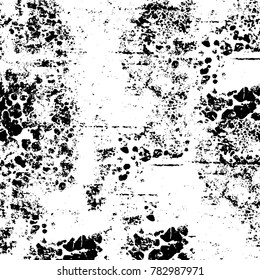 Black and white grunge background. Abstract vector texture of the ink spots. Vintage elements for printing on business cards, posters and design your own
