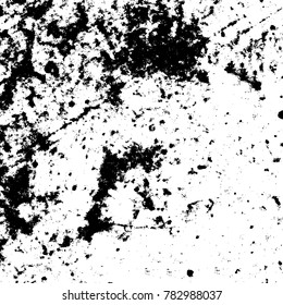 Black and white grunge background. Abstract vector texture of the ink spots. Vintage elements for printing on business cards, posters and design your own