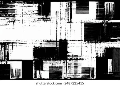 Black and white Grunge Background. Grunge Brush strokes texture. Black grunge vector texture Vector brush stroke texture. Distressed uneven grunge background. Abstract distressed vector illustration.