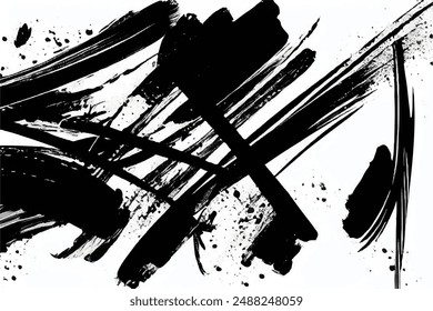 Black and white Grunge Background. Grunge Brush strokes texture. Black grunge vector texture Vector brush stroke texture. Distressed uneven grunge background. Abstract distressed vector illustration.