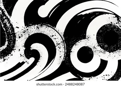 Black and white Grunge Background. Grunge Brush strokes texture. Black grunge vector texture Vector brush stroke texture. Distressed uneven grunge background. Abstract distressed vector illustration.