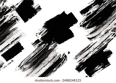 Black and white Grunge Background. Grunge Brush strokes texture. Black grunge vector texture Vector brush stroke texture. Distressed uneven grunge background. Abstract distressed vector illustration.