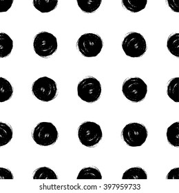Black And White Grunge Background With Circles