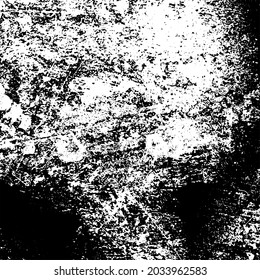 Black and white grunge background. Dirty pattern of scratches, dirt, dust