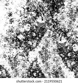 Black and white grunge background. Dirty pattern of scratches, dirt, dust
