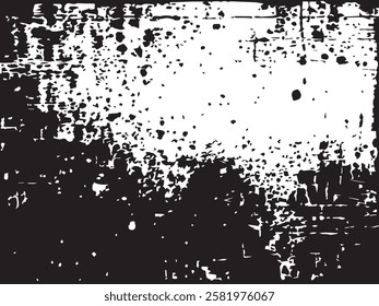 Black and white Grunge background. Dirty and damaged backdrop. Grunge black and white pattern. Monochrome particles abstract texture. EPS10.