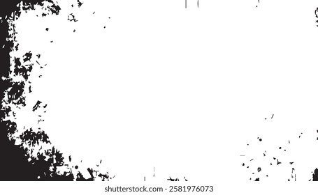 Black and white Grunge background. Dirty and damaged backdrop. Grunge black and white pattern. Monochrome particles abstract texture. EPS10.