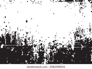 Black and white Grunge background. Dirty and damaged backdrop. Grunge black and white pattern. Monochrome particles abstract texture. EPS10.