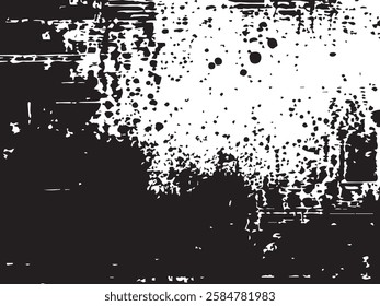 Black and white Grunge background. Dirty and damaged backdrop. Grunge black and white pattern. Monochrome particles abstract texture. EPS10.