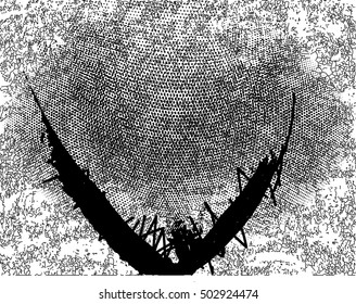 Black and white grunge background with light net and symmetrical structure 