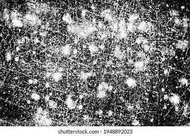 Black and white grunge background. Monochrome texture of wear, ruin, horror, dirt. The ink-stained surface is old