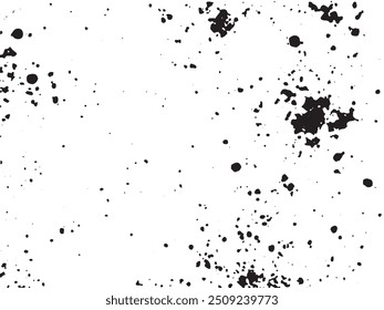 Arrière-plan grunge noir et blanc. Couche de recouvrement grunge. Abstrait, arrière-plan Image vectorielle noir et blanc. Texture abstraite de particules monochromes. 