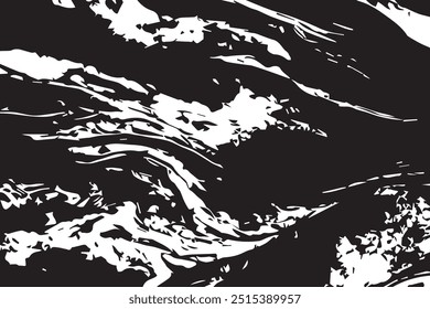 Black and white Grunge Background. Overlay texture.  grunge urban texture. Monochrome texture. Vector Background. 