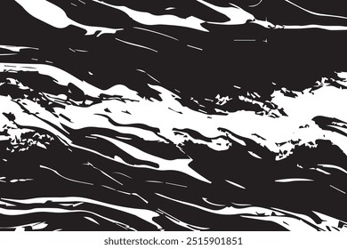 Black and white Grunge Background. Overlay texture.  grunge urban texture. Monochrome texture. Vector Background. 