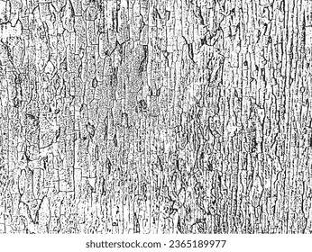 Un fondo negro y blanco de pintura antigua descascarada sobre una tabla de madera. Textura auténtica para el diseño. Ilustración del vector
