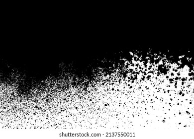 Black and white grunge background. Post-apocalyptic style texture. Digitally generated image. Vector design elements. Illustration, Eps 10.