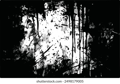 Black and white Grunge Background. Rough, scratch, splatter grunge pattern design. Overlay texture. Sketch grunge design. Black and white Grunge texture. Black dusty scratchy texture.