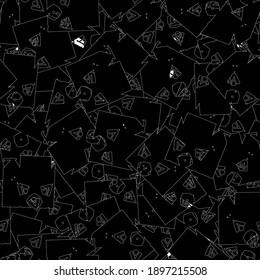 Black and white grunge background seamless pattern