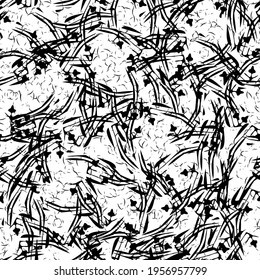 Black and white grunge background seamless pattern