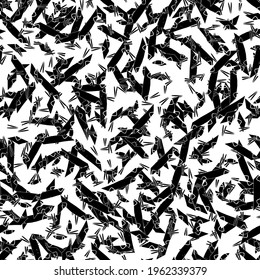 Black and white grunge background seamless pattern