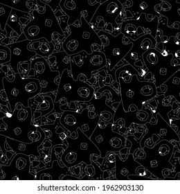 Black and white grunge background seamless pattern