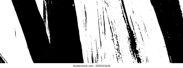 Black and white grunge background. Smears of black paint on white. The abstract backdrop is monochrome. Psychedelic Image