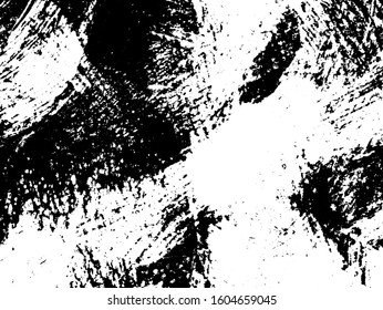 Black and white grunge background. Vector pattern of dirt, paint