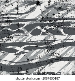 Black and white grunge background. Vector scratched texture