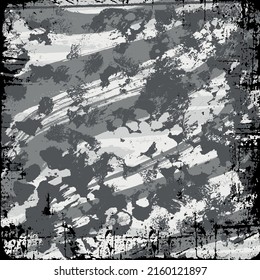 Schwarz-weißer brüchiger Hintergrund. Vektorkratzte Textur